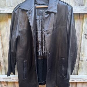 Marc New York Men's Black Faux Leather Coat
